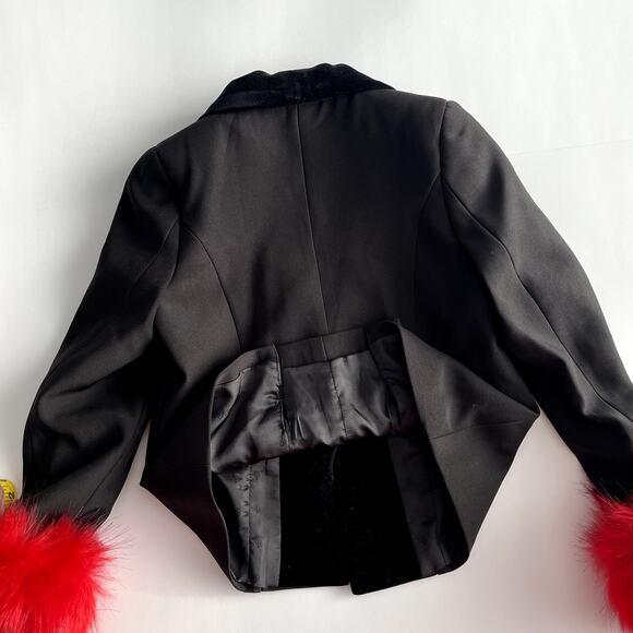 NEW PAISLEY London Kids Blazer 7 Years Velour Collar Faux Fur Cuff - Picture 8 of 12